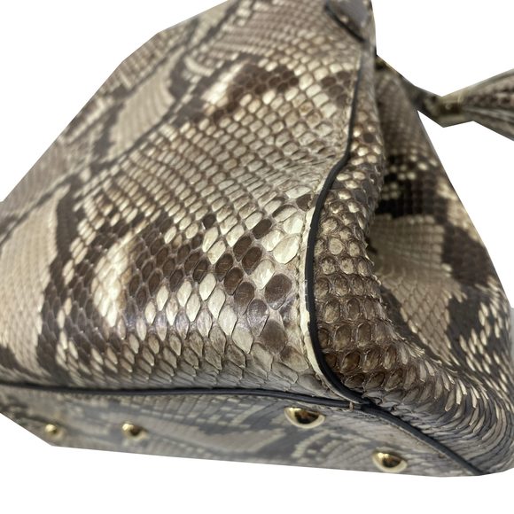 GUCCI Soho Handbag 2WAY Tote Bag Python Beige Brown - Picture 11 of 15